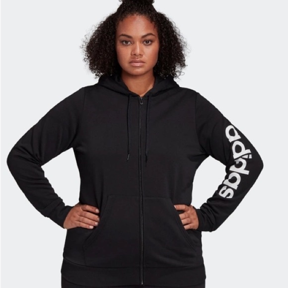 Adidas women’s black zipper sweater - Picture 1 of 12